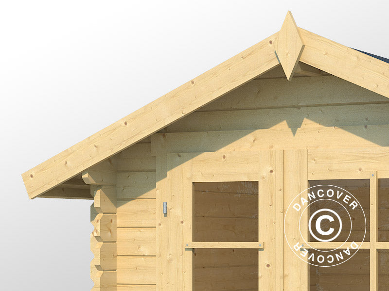 Redskapsbod i tre Toulouse 1,9x1,9x2,22m, 28mm,&nbsp;3,4m²,&nbsp;Naturlig