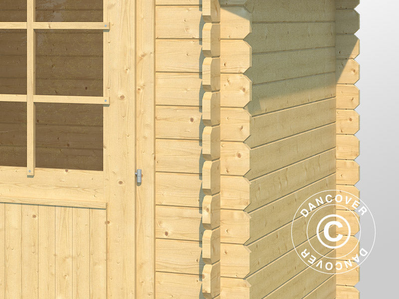 Redskapsbod i tre Toulouse 1,9x1,9x2,22m, 28mm,&nbsp;3,4m²,&nbsp;Naturlig