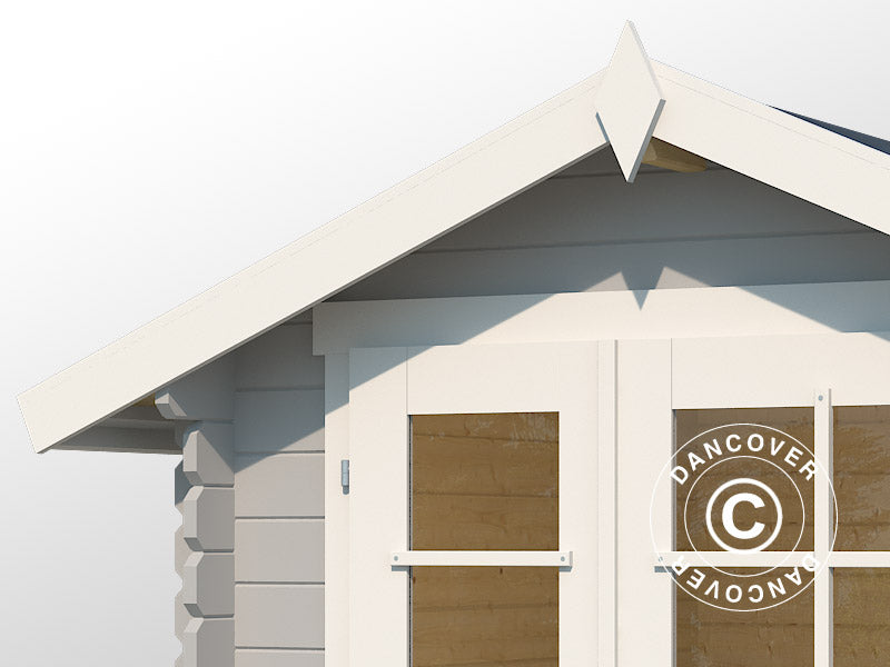 Redskapsbod i tre Toulouse 1,9x1,9x2,22m, 28mm,&nbsp;3,4m²,&nbsp;Lysegrå