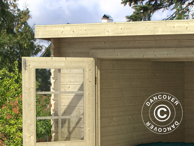 Redskapsbod i tre, Asker 3,8x2,75x2,11m, 28mm,&nbsp;10,09m²,&nbsp;Naturlig