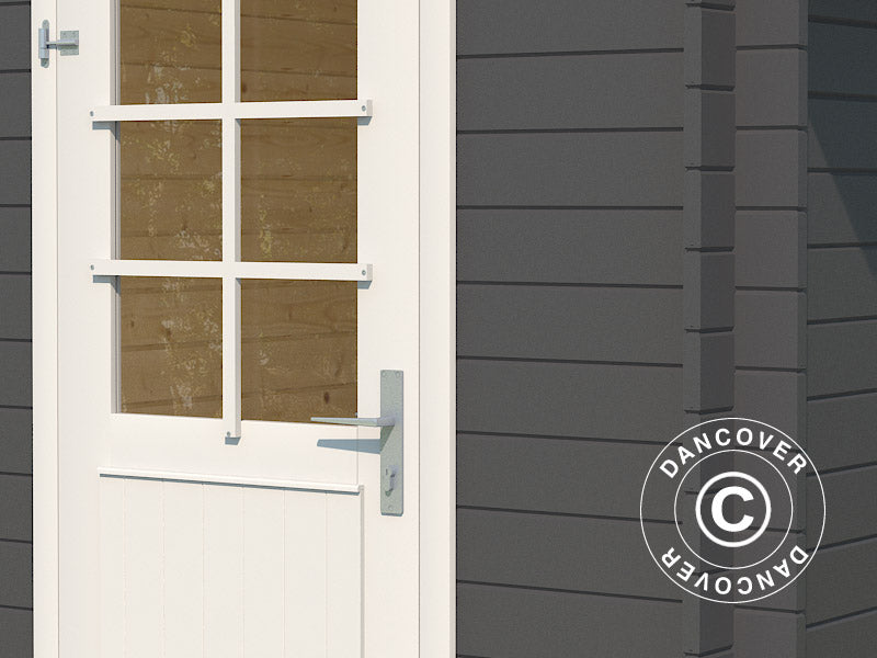 Redskapsbod mot vegg i tre, Vanda 1,8x2,75x2,68m, 28mm, 4,7m², Mørkegrå