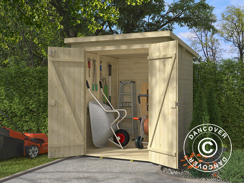 Redskapsbod i tre Ivalo 1,7x1,76x1,99m, 13mm, 2,99m², Natur