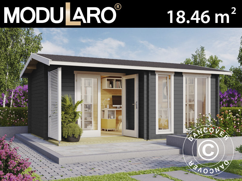 Hytte i tre, Talsi 5,2x3,7x2,51m, 44mm, M&oslash;rkegr&aring;