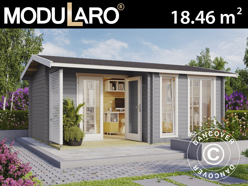 Hytte i tre, Talsi 5,2x3,7x2,51m, 44mm, Lysegr&aring;