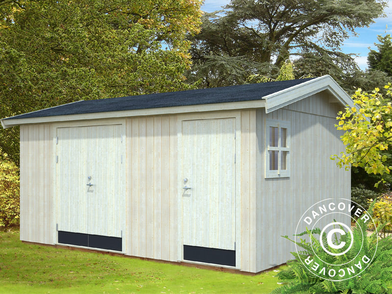 Redskapsbod i tre m/gulv, 4,52x3,3x2,61m, 13,5m², Naturlig