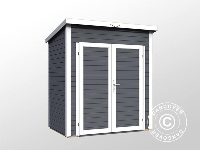 Redskapsbod i tre, Bertilo Timmo 1, 1,81x1,21x2,11m,&nbsp;2,19m²,&nbsp;Antrasitt