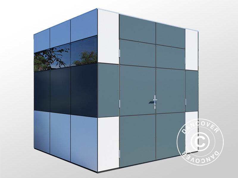 Redskapsbod i tre, Bertilo HPL 1, 2,3x2,28x2,3m,&nbsp;5,24m²,&nbsp;Antrasitt/Hvit