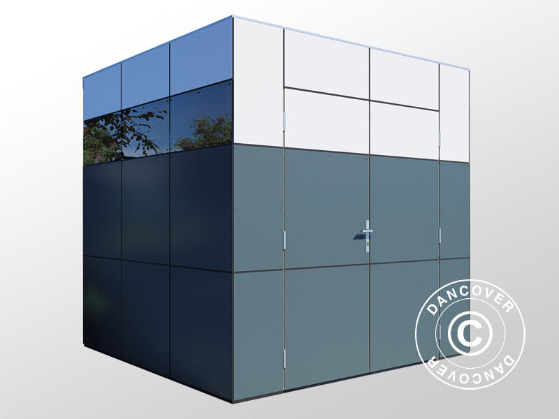 Redskapsbod i tre, Bertilo HPL 1, 2,3x2,28x2,3m,&nbsp;5,24m²,&nbsp;Antrasitt/Hvit