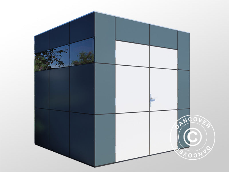 Redskapsbod i tre, Bertilo HPL 1, 2,3x2,28x2,3m,&nbsp;5,24m²,&nbsp;Antrasitt/Hvit