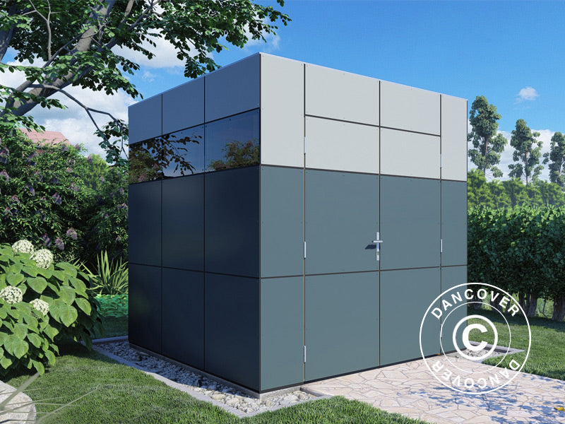 Redskapsbod i tre, Bertilo HPL 1, 2,3x2,28x2,3m,&nbsp;5,24m²,&nbsp;Antrasitt/Grå