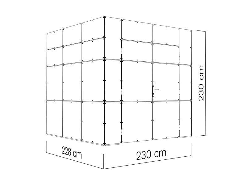 Redskapsbod i tre, Bertilo HPL 1, 2,3x2,28x2,3m,&nbsp;5,24m²,&nbsp;Antrasitt/Grå
