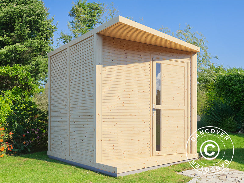 Wooden shed, Bertilo Concept, 2.34x2.97x2.27 m,&nbsp;7m²,&nbsp;Natural
