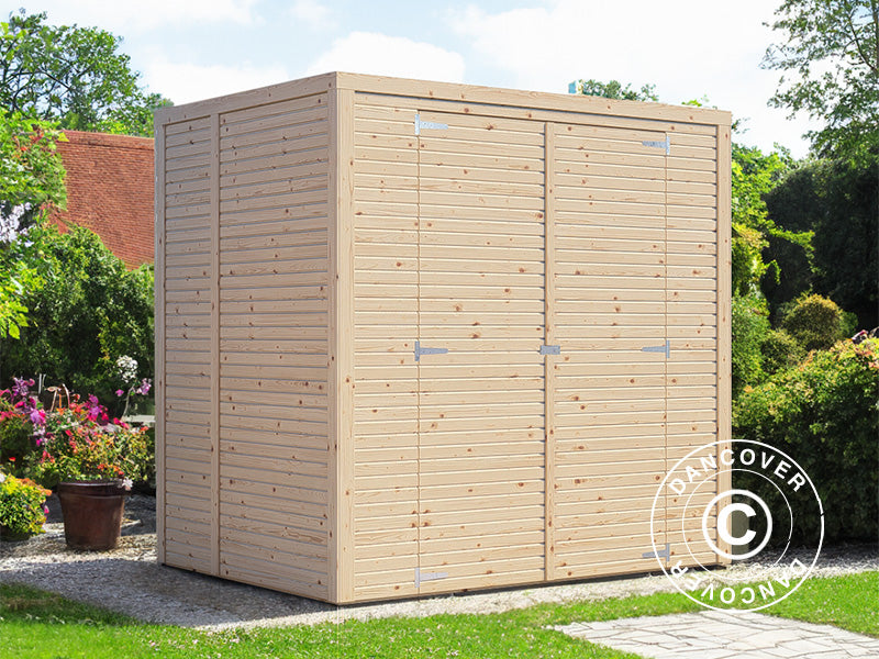 Wooden shed, Bertilo Cubico 2, 2.07x1.57x2.08 m,&nbsp;3,2m²,&nbsp;Natural
