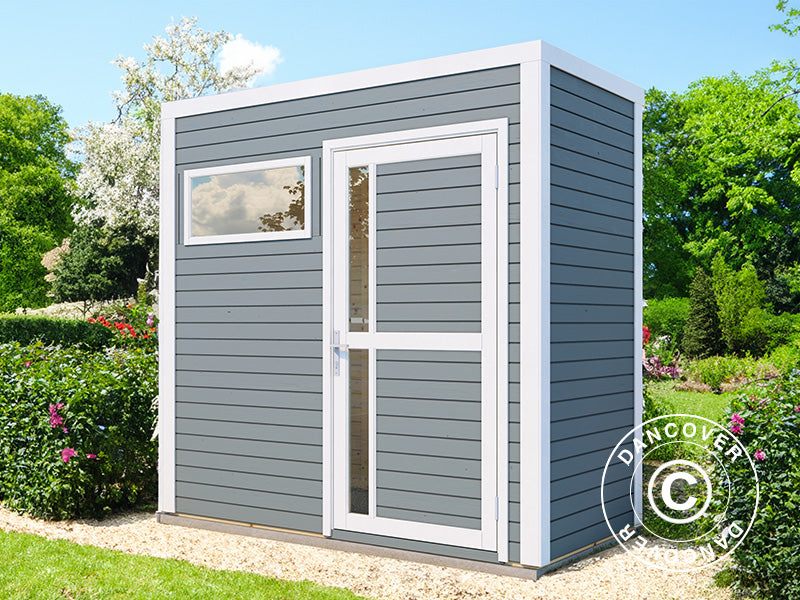 Wooden shed, Bertilo Cubus 1, 2.34x1.15x2.32 m,&nbsp;2,7m²,&nbsp;Grey