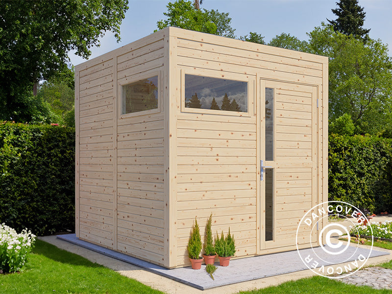 Wooden shed, Bertilo Cubus 2, 2.26x2.34x2.32 m,&nbsp;5,3m²,&nbsp;Natural