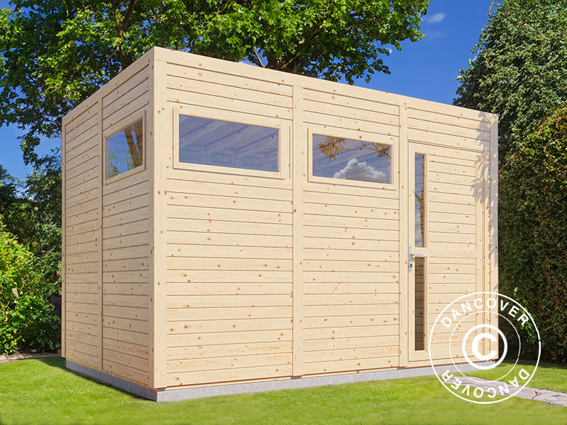 Wooden shed, Bertilo Cubus 3, 3.37x2.34x2.32 m,&nbsp;7,9m²,&nbsp;Natural