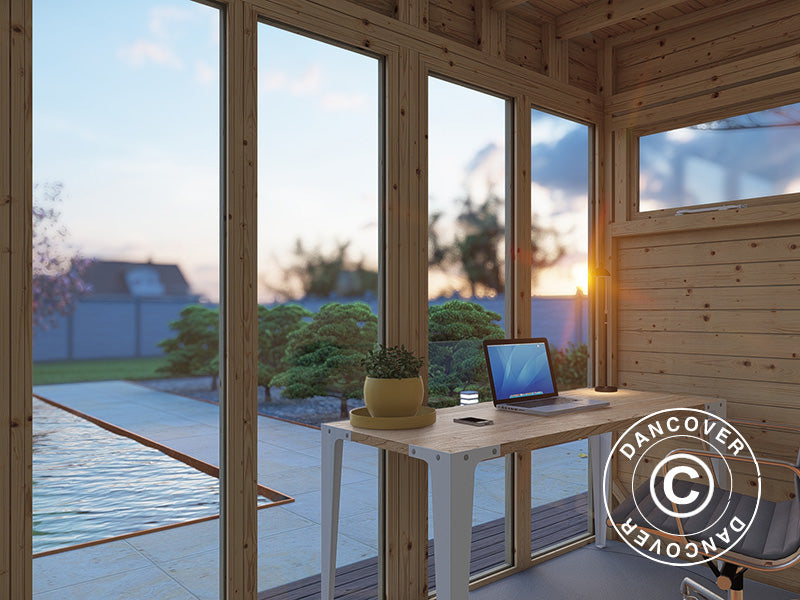 Wooden cabin, Bertilo Cubus 3O, 3.37x2.34x2.32 m, Natural