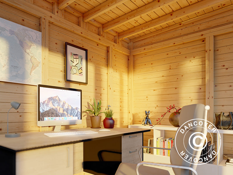 Wooden cabin, Bertilo Cubus 3O, 3.37x2.34x2.32 m, Natural