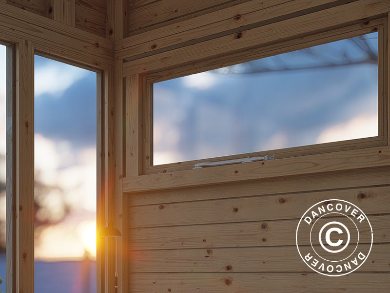 Wooden cabin, Bertilo Cubus 3O, 3.37x2.34x2.32 m, Natural