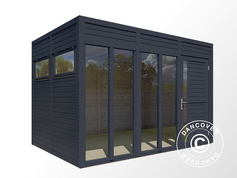 Wooden cabin, Bertilo Cubus 3O, 3.37x2.34x2.32 m, Anthracite