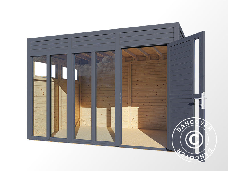 Wooden cabin, Bertilo Cubus 3O, 3.37x2.34x2.32 m, Anthracite