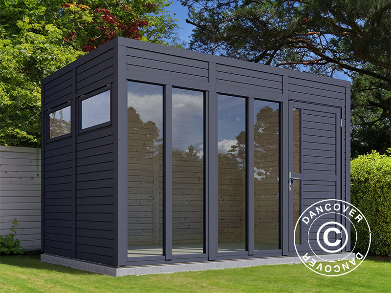 Wooden cabin, Bertilo Cubus 3O, 3.37x2.34x2.32 m, Anthracite