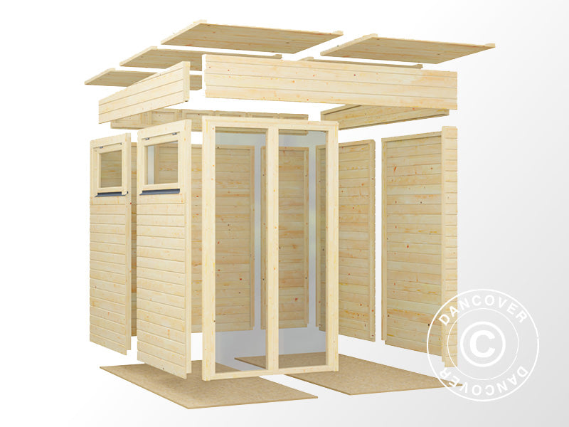 Wooden cabin, Bertilo Pentus 2O, 2.26x2.34x2.33 m, Natural
