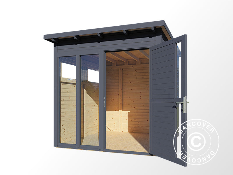 Wooden cabin, Bertilo Pentus 2O, 2.26x2.34x2.33 m, Anthracite