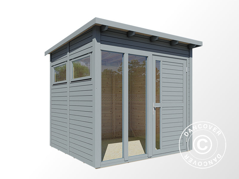 Wooden cabin, Bertilo Pentus 2O, 2.26x2.34x2.33 m, Grey