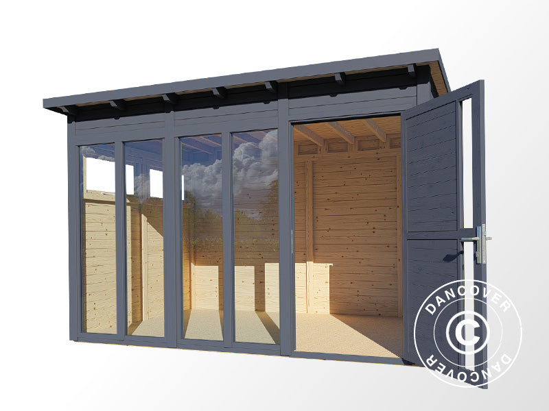Wooden cabin, Bertilo Pentus 3O, 3.37x2.34x2.33 m, Anthracite