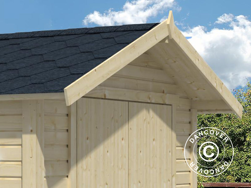 Redskapsbod i tre Lojo i tre,2,4x3,64x2,64m, 8,7m², Naturlig