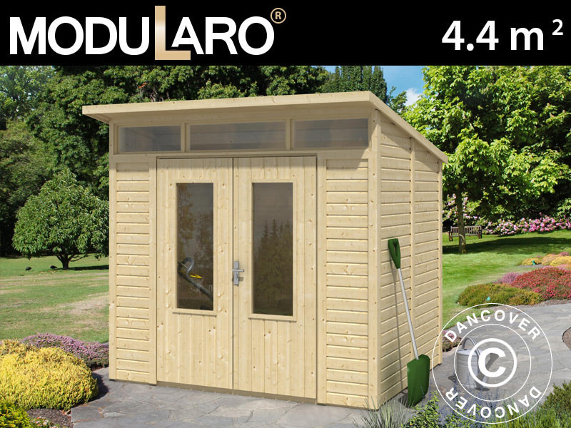 Redskapsbod i tre, Mikkeli, 2,41x1,84x2,33m, 4,4m², Naturlig