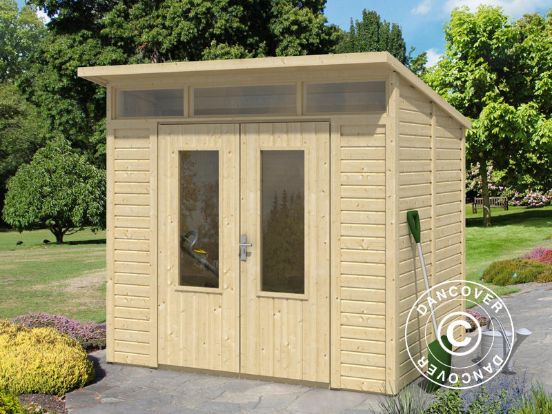 Redskapsbod i tre, Mikkeli, 2,41x1,84x2,33m, 4,4m², Naturlig