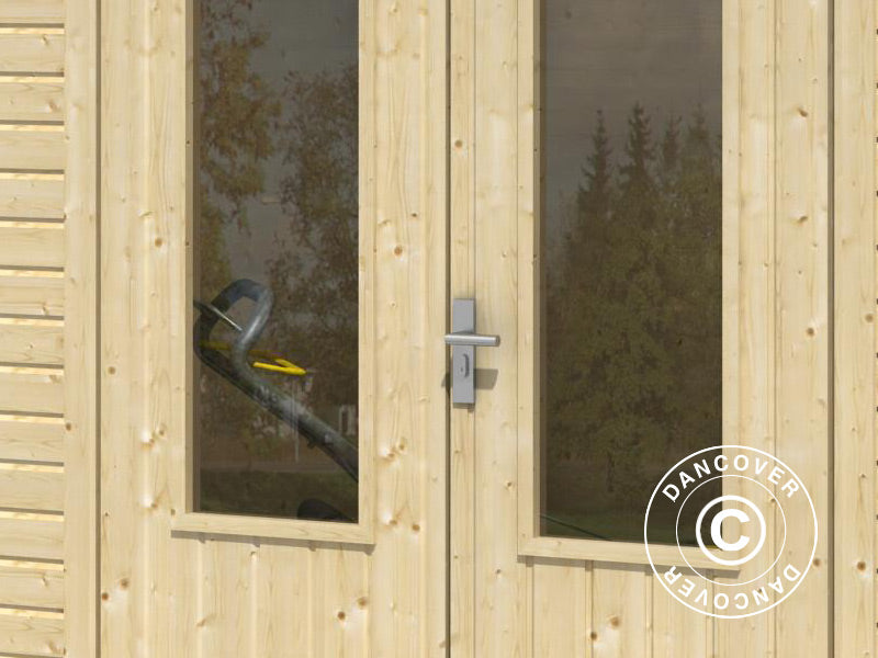 Redskapsbod i tre, Mikkeli, 2,41x1,84x2,33m, 4,4m², Naturlig